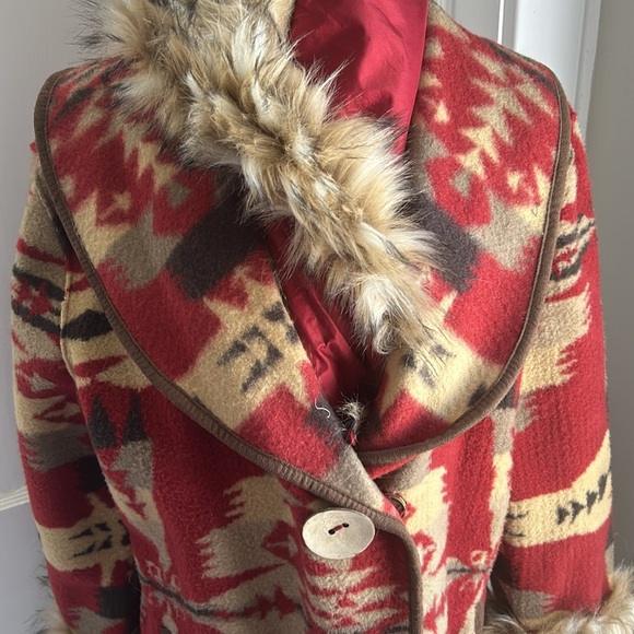 EUC Tasha Polizzi Cardinal Frontier Blanket Coat Sz. XL - Picture 5 of 11